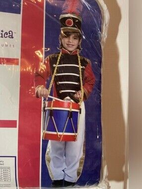 Kids Marching Band Costume Dress Up America Drum Major Size 4T Jacket Pants Hat